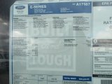 2012 Ford E Series Van E150 Cargo Window Sticker
