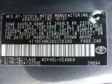 2008 Camry Color Code for Magnetic Gray Metallic - Color Code: 1G3