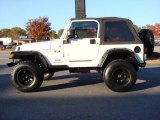 Stone White Jeep Wrangler in 2004