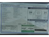 2012 Volkswagen Golf 4 Door Window Sticker