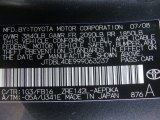 2009 Corolla Color Code for Magnetic Gray Metallic - Color Code: 1G3