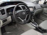 2012 Honda Civic EX-L Sedan Stone Interior