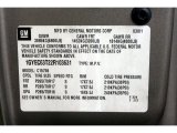 2002 Cadillac Escalade  Info Tag