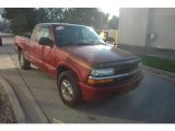 2000 Dark Cherry Red Metallic Chevrolet S10 Extended Cab 4x4 #56514293