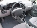 2002 Kia Rio Sedan Gray Interior