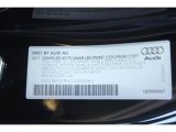 2012 Audi A5 2.0T quattro Coupe Info Tag