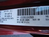 2012 200 Color Code for Deep Cherry Red Crystal Pearl Coat - Color Code: PRP