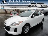 2012 Crystal White Pearl Mica Mazda MAZDA3 i Sport 4 Door #56609630
