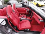 2012 Porsche 911 Turbo Cabriolet Carrera Red Natural Leather Interior