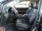 2010 Lexus RX 350 Black/Brown Walnut Interior