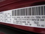 2012 Ram 1500 Color Code for Deep Cherry Red Crystal Pearl - Color Code: PRP