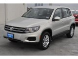 White Gold Metallic Volkswagen Tiguan in 2012