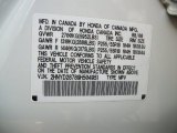 2009 Acura MDX  Info Tag