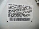 2009 Acura MDX  Info Tag