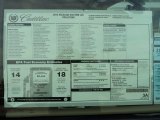 2012 Cadillac Escalade ESV Luxury Window Sticker