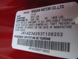 2003 Nissan 350Z Coupe Info Tag