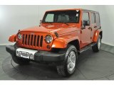 2009 Sunburst Orange Pearl Jeep Wrangler Unlimited Sahara 4x4 #56789650