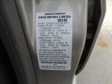 2004 Isuzu Rodeo S Info Tag