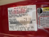 2008 Mustang Color Code for Dark Candy Apple Red - Color Code: JV
