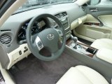 2012 Lexus IS 250 AWD Ecru Interior