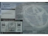 2012 Toyota Yaris SE 5 Door Window Sticker