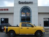 2009 Detonator Yellow Dodge Ram 1500 SLT Quad Cab 4x4 #56873703