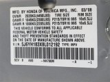 2008 Element Color Code for Alabaster Silver Metallic - Color Code: NH700M