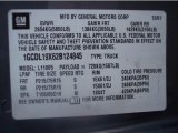 2002 Chevrolet Astro AWD Commercial Van Info Tag