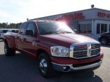 2008 Inferno Red Crystal Pearl Dodge Ram 3500 Big Horn Edition Quad Cab Dually #5684733