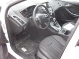 2012 Ford Focus Titanium 5-Door Charcoal Black Leather Interior