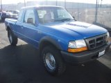 2000 Bright Atlantic Blue Metallic Ford Ranger XLT SuperCab 4x4 #57001103