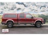 2005 Dark Toreador Red Metallic Ford F250 Super Duty Lariat Crew Cab 4x4 #57001087