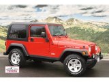 2004 Flame Red Jeep Wrangler Rubicon 4x4 #57001085