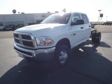 2012 Bright White Dodge Ram 3500 HD ST Crew Cab 4x4 Dually Chassis #57034294