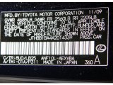 2010 HS Color Code for Black Sapphire Pearl - Color Code: 8U0