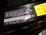 2010 Yaris Color Code for Black Sand Pearl - Color Code: 209