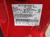 2012 F250 Super Duty Color Code for Vermillion Red - Color Code: F1
