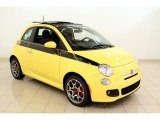 2012 Giallo (Yellow) Fiat 500 Sport #57095611