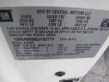 2012 Chevrolet Traverse LS Info Tag