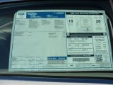 2012 Ford Taurus SE Window Sticker