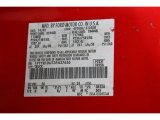 2003 Ranger Color Code for Bright Red - Color Code: E4