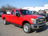 Vermillion Red Ford F250 Super Duty in 2012