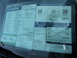 2012 Acura TL 3.5 Advance Window Sticker