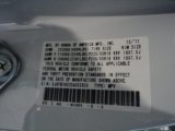 2012 RDX Color Code for Bellanova White Pearl - Color Code: NH788