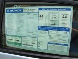 2012 Honda Civic Hybrid Sedan Window Sticker