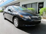 2012 Crystal Black Pearl Honda Civic LX Sedan #57271444