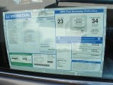 2012 Honda Accord EX Sedan Window Sticker