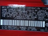 2009 Prius Color Code for Barcelona Red Metallic - Color Code: 3R3