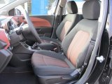 2012 Chevrolet Sonic LT Sedan Jet Black/Brick Interior