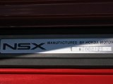 1991 Acura NSX  Info Tag